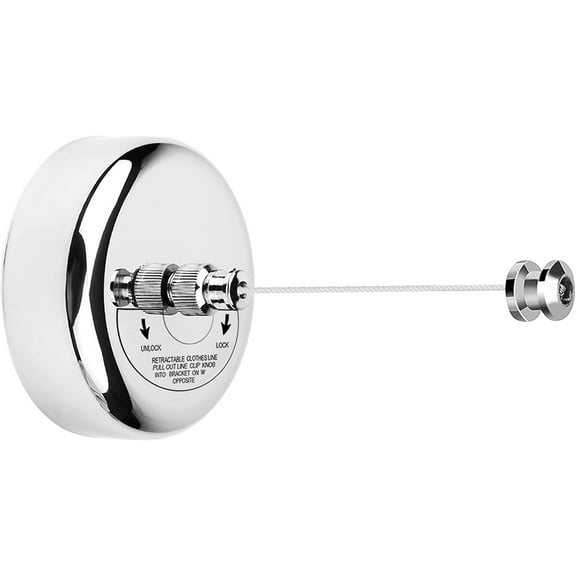 Retractable Clothesline, 304 Stainless Steel Clothes Line Dryer with Heavy Duty Adjustable Stainless Steel Rope String for Hanging Drying Bathroom, Laundry, Hotel, Indoor & Outdoor