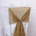 thumbnail image 5 of BalsaCircle 5 Gold Extra Premium Chiffon Chair Sashes Bows Ties Ceremony, 5 of 6