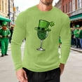 thumbnail image 2 of VBTAPA Men's St Patrick's Day T-Shirt Shamrock Clover Print Long Sleeve Waffle Shirts Funny Irish Green Lucky Charms Graphic Tees Green M, 2 of 6