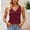 Wine, variant on Vivianyo HD Women's Deep V-Neck Wide Strap Ribbed Tank Top, Slim Fitted Sleeveless Casual Camisole Top, Women's Army Green, Sizes S-2XL