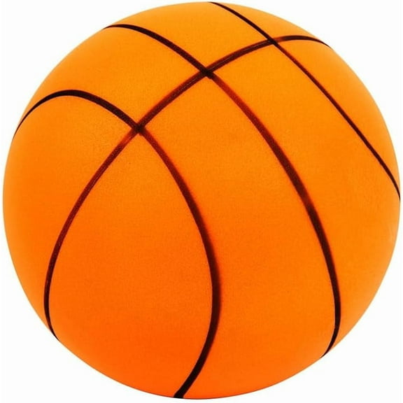 Teens Silent Ball Basketball Indoor Training Quiet Ball Soft Foam Ball Highly Elastic in The Lab Silent Basketball, 7 - 9 IN