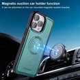 thumbnail image 2 of Decase Magnetic PU Leather Wallet Phone Case for iPhone 13 Pro Max, RFID Blocking, Mag-Safe Compatible, 2-in-1 Removable Card Holder,Shockproof Flip PU Leather Phone Cover,Green, 2 of 9