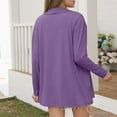 thumbnail image 5 of Womens Coats Long Sleeve Lightweight Open Front Knit Cardigan Pockets Casual Jacket,Coats for Women Purple M, 5 of 5