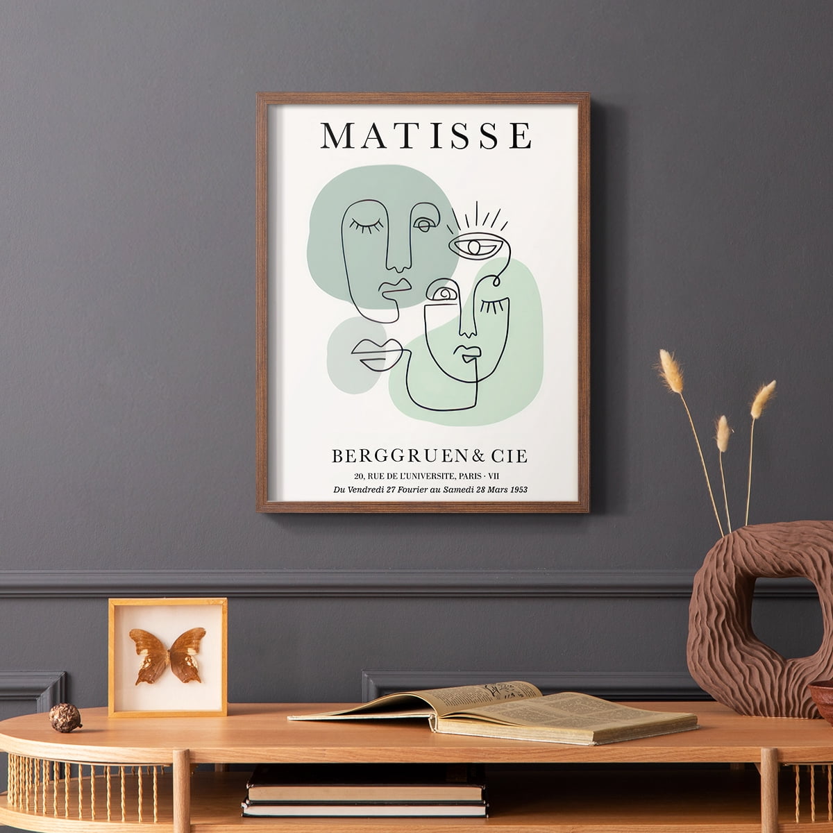 Matisse CLXXIX Framed Print in Brown Solid Wood 8 x 10 Framed Print