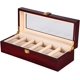 thumbnail image 5 of Caja de almacenamiento para exhibición de relojes, estuche organizador para colección de joyas, soporte de madera para hombres, 5 of 5