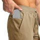 thumbnail image 5 of pstuiky Pantalones cortos de entrenamiento para hombre, Pantalones cortos casuales holgados de color liso con cremallera, bolsillo, cordón y cintura elástica para hombre, 5 of 7