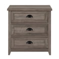 thumbnail image 6 of Walker Edison Farmhouse 3 Drawer Nightstand, Grey Wash, 6 of 12