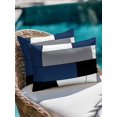 thumbnail image 4 of Waterproof Outdoor Throw Pillows with Inserts 12"x20" Set of 2,Navy Blue Black Grey Soft Decorative Pillowcases for Bedroom,Modern Irregular Geometric Abstract Pillow Covers for Sofa Living Room, 4 of 8