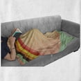 thumbnail image 6 of Vintage Rainbow Soft Flannel Fleece Throw Blanket, Rainbow Coming out of a Cloud Sky with Stars Retro Style, Cozy Plush for Indoor and Outdoor Use, 50" x 70", Multicolor, by Ambesonne, 6 of 6