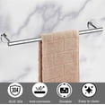 thumbnail image 2 of 10 count  Bathroom Accessories Set, 24inch Polished  Towel Bar Ring+Toilet Paper Holder+ Robe Towel Hook SUS304 Stainless  Bathroon Hardware Set, 2 of 6