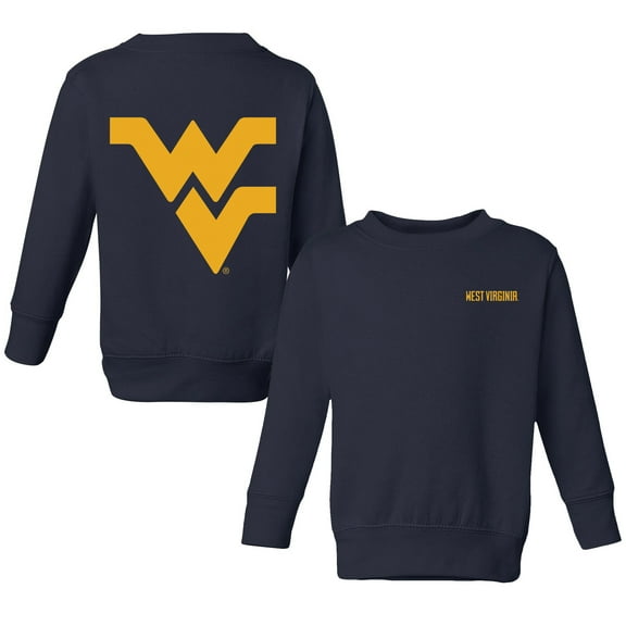 Toddler Chad & Jake Navy West Virginia Mountaineers Logo Pullover Sweatshirt
