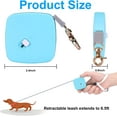 thumbnail image 2 of YIXIGGC Retractable Dog Leash for Small Dogs Cats up to 11lbs with 6.5ft Anti-Pull Strong Nylon Tape, Hands Free, Mini and Portable Walking Leash with Wrist Strap, One-Hand Brake, Blue Square, 2 of 6