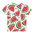 thumbnail image 6 of BRGZLK Kids Hawaiian Outfits Short Sleeve Tops Boys Girls Summer Trendy Graphic Blouse Loose Round Neck Versatile T-Shirt Red 7-8 Years, 6 of 7
