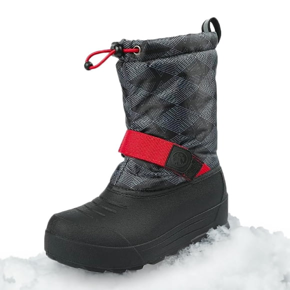 Bota de invierno Northside Frosty para niños, color negro y antracita, talla 6US