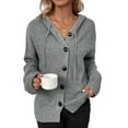 thumbnail image 7 of Turilly Womens Jackets Ladies Women Loose Dark Color Rope Knitting Cardigan Jacket, 7 of 7