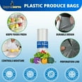 thumbnail image 3 of Impresserve Produce Bags on a Roll, Easy Tear Plastic Bags, Transparent, 11" x 14", 450 Count, 3 of 8