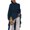 Navy Blue, variant on Women Long Top Cutout Irregular Crochet Lace Floral Patchwork See-through Short Front And Long Back Blouse Half-High Collar Long Sleeve Dress