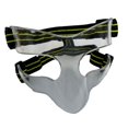 thumbnail image 3 of jinwen Protection Faciale pour le Visage, Gym, Exercice, Sangle Réglable, Nez, Demi-Cadre Jaune, 3 of 9