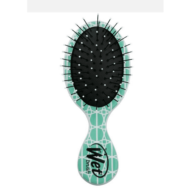 Wet Brush Mini Detangler Travel Brush Teal Lattice