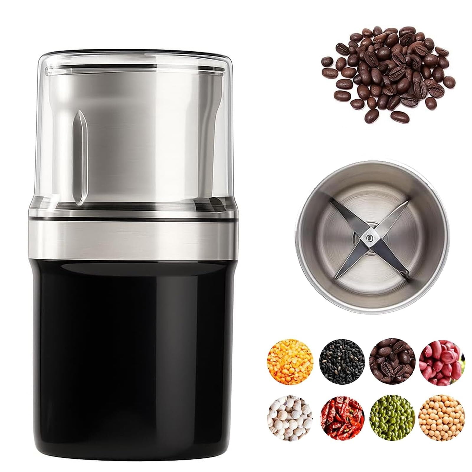 KitchenAid Onyx Black Burr Blade Coffee & Spice Grinder, BCG211