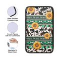 thumbnail image 5 of Renewold American Tribal Sunflower Cow Print Green Car Accessories Auto Center Console Pad Cover, Armrest Seat Box Cover Protector Universal Fit for SUV Truck Vans Sedans, 5 of 6