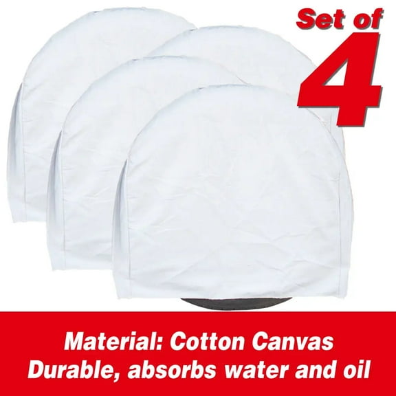 Canvas Wheel Tire Covers Set of 4 Suitable for 27.5 inch Diameter Tire - 50818