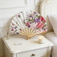 thumbnail image 6 of Wzzjkit Folding Hand Fan With Colorful Floral Pattern Classical Style Folding Fan for Party Dancing Wedding and Home Decoration, 6 of 6