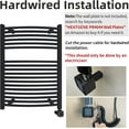 thumbnail image 4 of HEATGENE Smart Towel Warmer with Timer and Temperature Control, Large Smart Liquid Filled Towel Rails, Plug-in/Hardwired Towel Rack Heater Compatible with Google Home, Matte Black, 4 of 9