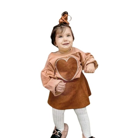 

Valentine s Day Outfit Baby Girl Skirt Set Pencil A-line Skirt Suede Sweatshirt