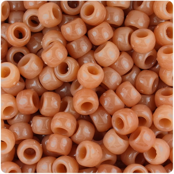 BeadTin Bone Marbled 9mm Barrel Pony Beads (500pc)