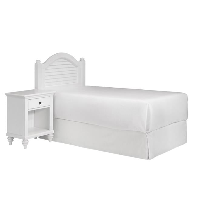 Homestyles 5543 4015 Penelope Twin Size, Off White Queen Bed Frame With Headboard