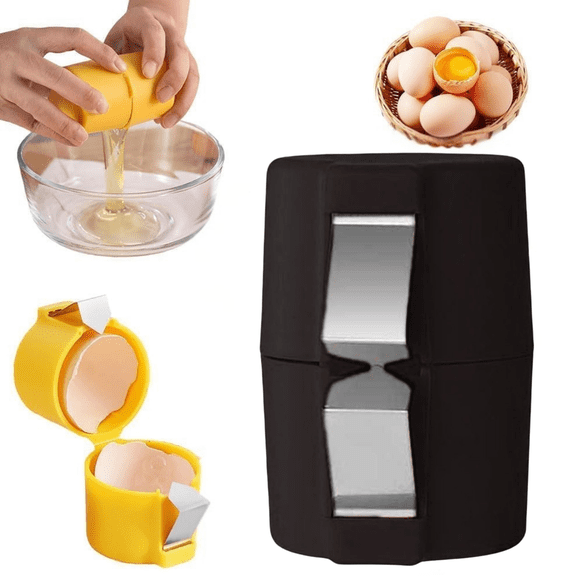 Black egg shell opener Eggshell Opener egg shell opener for hard boiled eggs Egg Cracker Tool centirides egg shell opener egg separator egg cracker tool the egg tool hard boiled egg peeler