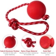 thumbnail image 2 of KAKOWELY Pet Solid Rubber Ball with Rope Dog Ball Launcher Thrower for Pets Training Exercising - Size L,16.14"X2.76"X2.76", 2 of 4