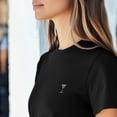 thumbnail image 5 of Dalix Martini Embroidered Lightweight Relaxed Jersey Tee Summer Cute Food Womens in Black 2XL XX-Large, 5 of 5