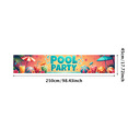 thumbnail image 3 of LUUFILx Pool Party Photography Props Backdrop Beach Summer Outdoor Event Decorations Background Tropical Theme Party Supplies Banner, 3 of 8