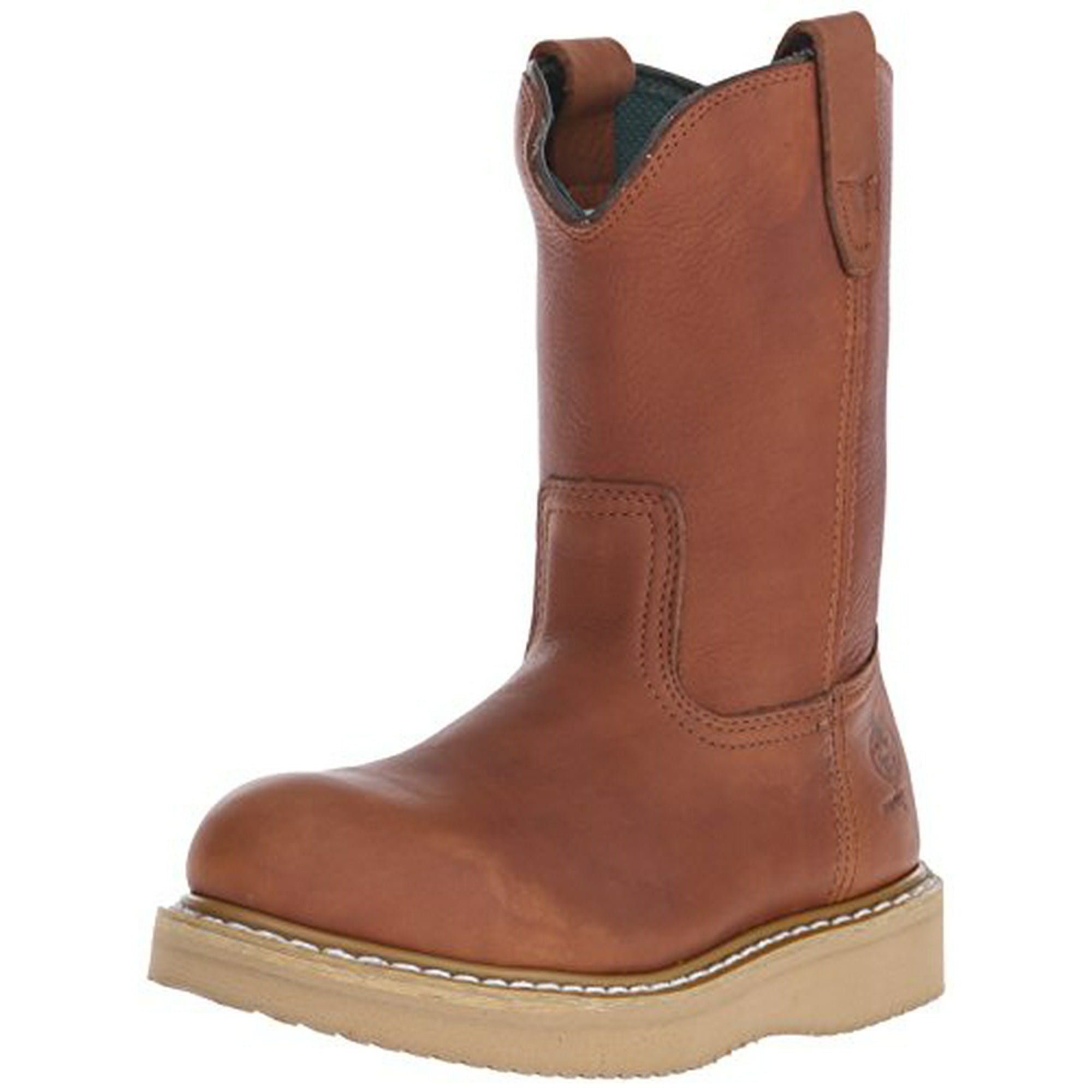 Georgia Men s Wedge Wellington Work Boot M Steel Toe Barracuda Gold 11 W US Walmart