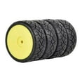 thumbnail image 1 of 4pcs 1/10 Rubber Tire Remote Control Racing Car for WLtoys 144001 124018 124019 Yellow, 1 of 6
