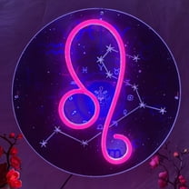 1pc The Zodiac Horoscope Neon Sign, Leo LED Neon Signs For Wall Decor, Astrology Zodiac Horoscope Neon Lights, Birthday Gift, Home Kids Room Decor Leo