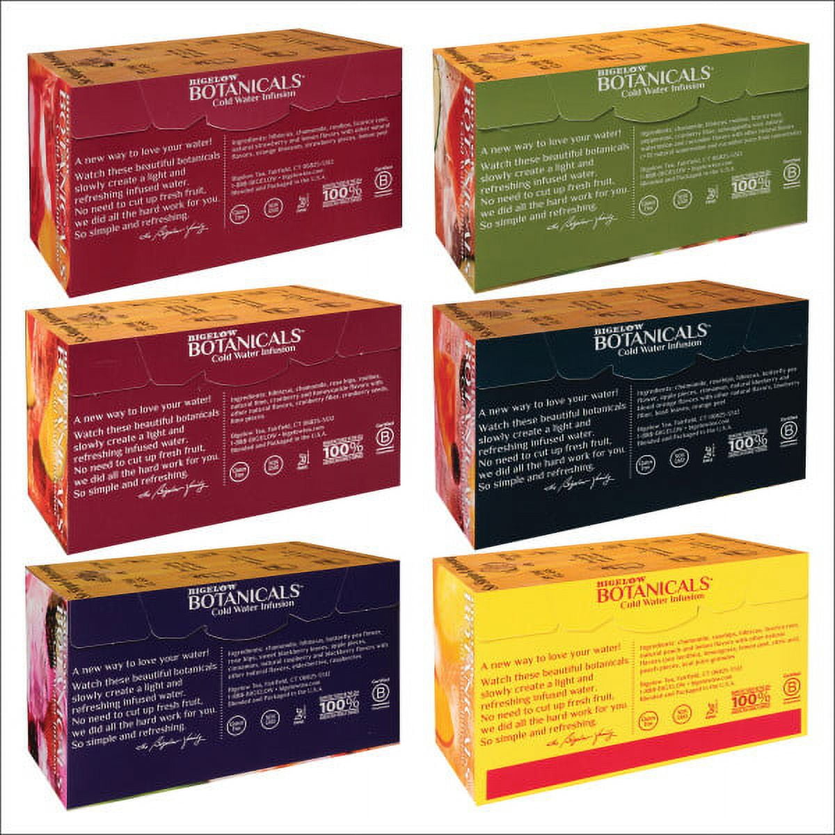 Mixed Case of Bigelow Botanicals - Case of 6 Boxes - Total of 108