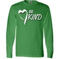 thumbnail image 3 of Inktastic Be Kind with Heart Ribbon in White Text Long Sleeve T-Shirt, 3 of 5