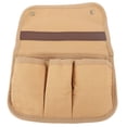 thumbnail image 2 of Storage Bag, Armrest Chair Wheelchair Hanging Side Pocket Bag Canvas Double Layers Side Hanging Pocket for , Tablet, Cellphone, Remote Control, Books & Water Bottle, 2 of 7
