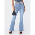thumbnail image 2 of EMMIOL Women's High Waist Stretchy Flare Jeans Light Wash Bell Bottom Denim Pants Y2K Trendy Vintage Jeans, 2 of 6