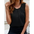 thumbnail image 4 of Women'S Silk Satin Tank Top Summer Business Casual Outfit 2025 Sleeveless Work Dressy Shirt Black XXL, 4 of 7