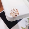 thumbnail image 3 of Cubic Zirconia Star Ring Sparkling Hollow Crystal Star Index Joint Knuckle Ring Wedding Jewelry for Women(Rose gold), 3 of 8