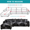 thumbnail image 2 of Sofa Covers for L Shape, 2pcs Polyester Fabric Stretch Slipcovers 3 seater(70"-90") + 3 seater(70"-90") ,+ 2pcs Pillow Covers for Sectional sofa L-shape Couch, 2 of 7