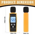 thumbnail image 3 of WHEANG Measuring Tools Lcd Digital Sound Meter Db 30 130Dba Noise Measuring Tool Tester with Max/Min/Data Hold Mode Audio Logger Detector Indicator One Size Yellow, 3 of 9