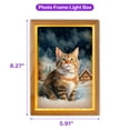 thumbnail image 5 of Hello Winter Manx Welcome Snowy Night Watercolor Vintage Acrylic Plaque with Wood Photo Frame Box Cat Lover Kitten Owner Gifts Light Box - 01011, 5 of 5