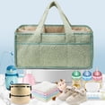 thumbnail image 6 of Large Capacity Diaper Organizer Bag, Portable Nursery Storage Handbag with Adjustable Partitions for Travel & Daily Use(Green,Regular), 6 of 6