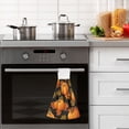 thumbnail image 6 of Autumn Leaves Background Thanksgiving Pumpkin Hanging Towels with Loop Hand Towels Nylon Fastener Tape Design Dish Cloths 2 Pieces, 6 of 7