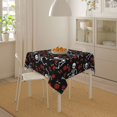 thumbnail image 4 of Zufioo Skeleton with Roses Print Square Decorative Tablecloth, Wrinkle-resistant, Waterproof and Oil-resistant Tablecloth Coffee Table Cloth, Suitable for Restaurants-60"x60", 4 of 8